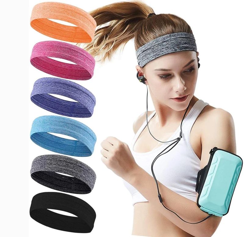 Anti-Slip Elastic Breathable Sweat Absorption Sports Running Headbands Hair Bands