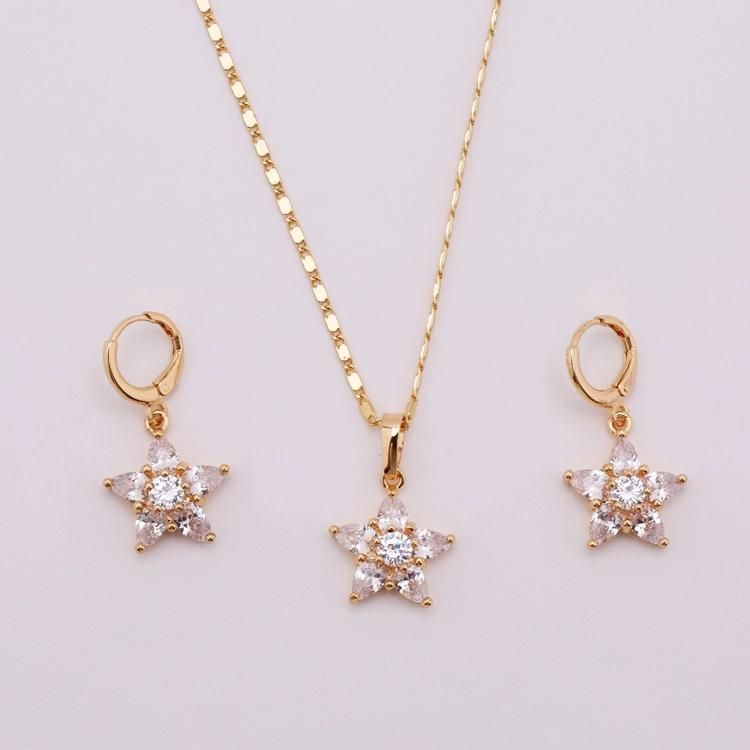 Hot Selling Diamond Jewelry Set with Earring Necklace