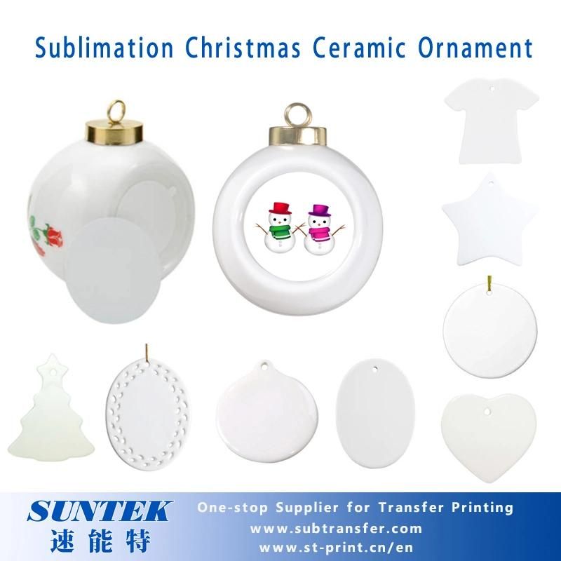 Ball Shape-Both Sides Printable MDF Christmas Ornaments