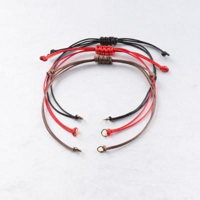 Hand Braided Rope Adjustable Semi-Finished DIY Accessories Lovers Bracelet