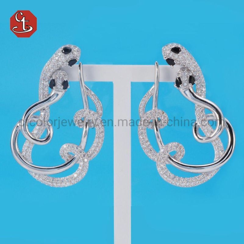 Elegant Peacock Earring Fashion Animal Drop Earring AAA+ CZ Jewelry