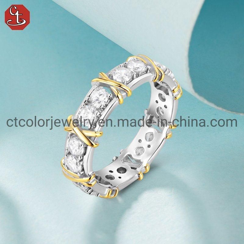 OEM/ODM 925 Silver Pave Setting White CZ Fashion Ring Design Jeweley