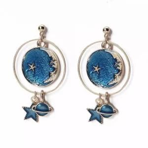 New Trendy Elegant Fashion Star Moon Eardrop Earrings