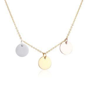Fashion Three Discs Round Circle Accessories Jewelry Necklace