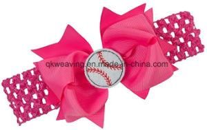 Baseball Fans Bows Elastic Lace Headband with Bands