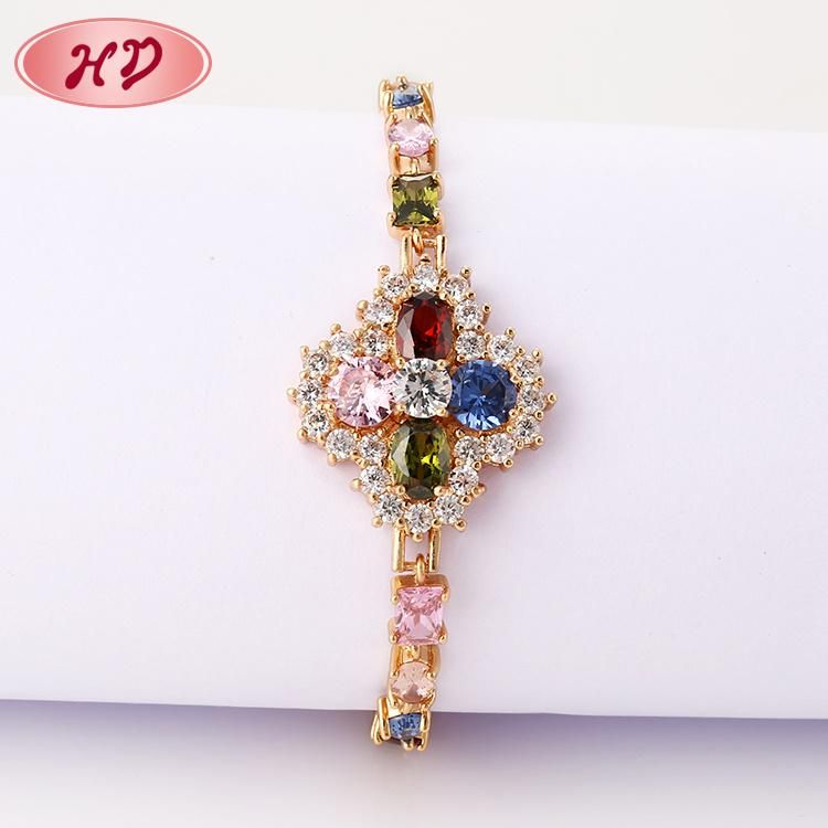 2020 New Wholesale Fashion Design Zircon Bracelet 18K Gold Jewelry for Women Girls