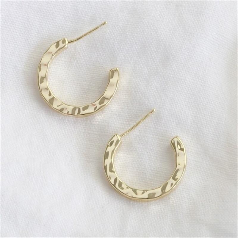 Small Hammered Gold Hoop Earrings for Women Girls and Lady Party or Gift