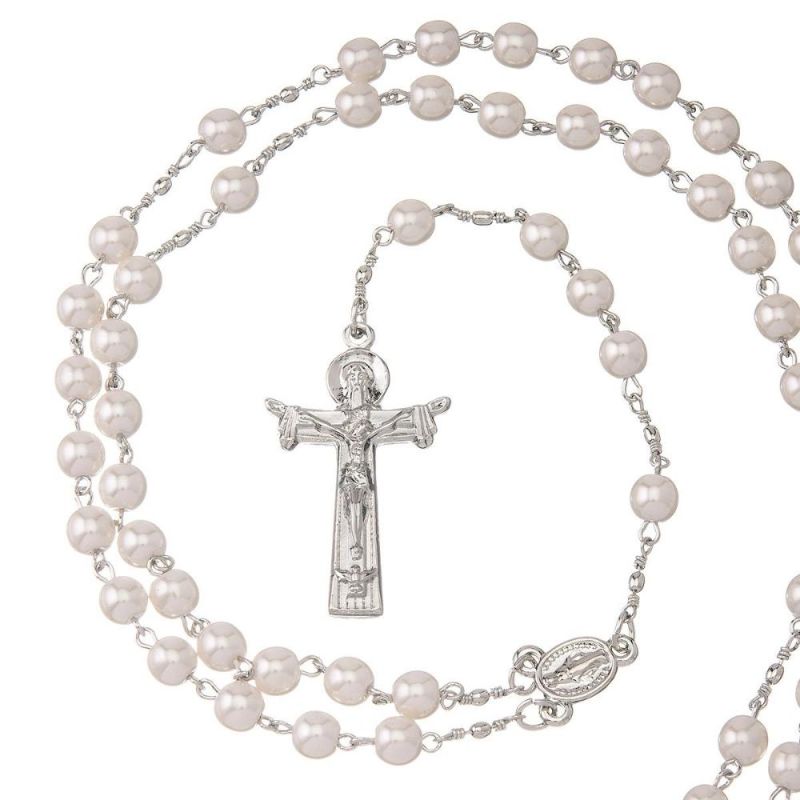 Wholesale Fashion Jewelry Gold Plated Two-Tone Beaded Necklace for Religious Long Adjustable Necklace
