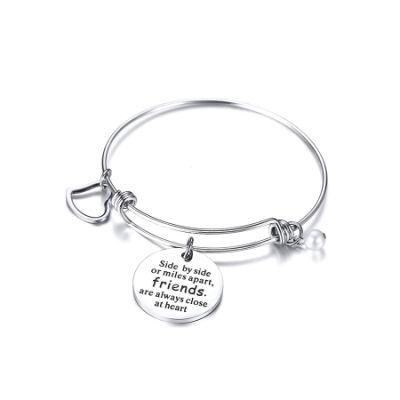 Charm Bracelet Teacher Gift Inspire Encourage Love Expandable Bangle