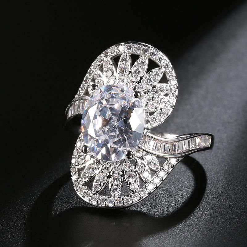 European and American Fashion Imitation Moissanite Engagement Ring