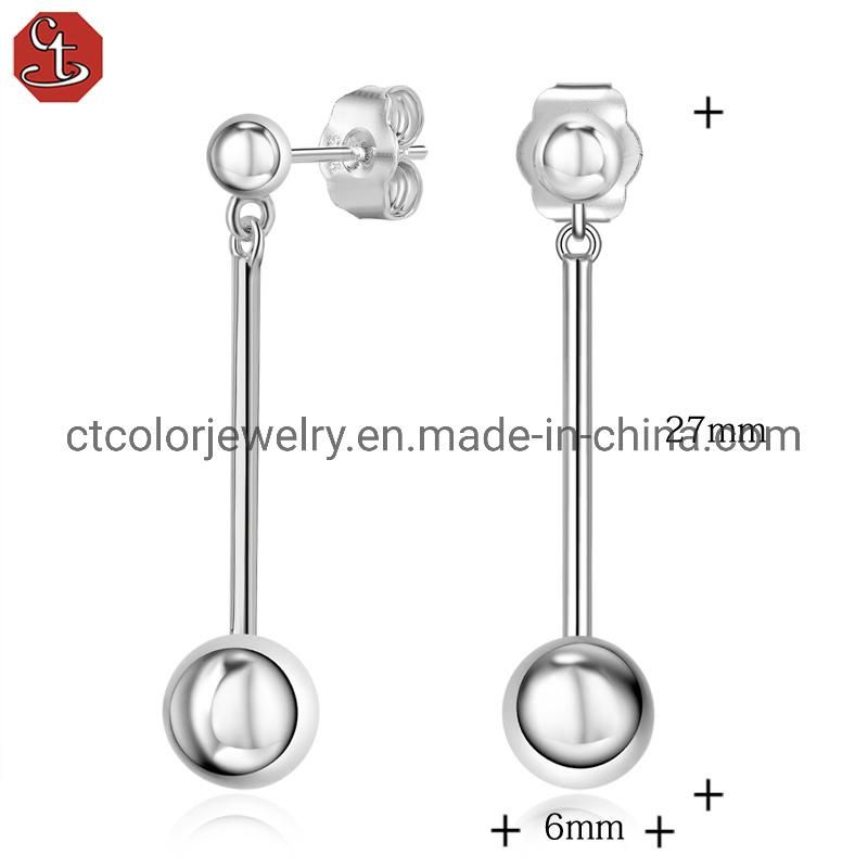 Fashion Retro Long Stud Earrings Silver Jewelry Wholesale Fashion women′s jewellery