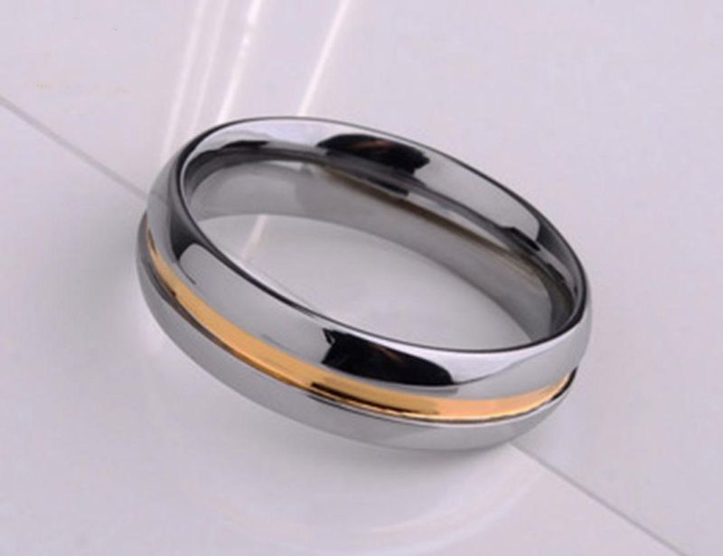 High Quality Jewelry Tungsten Ring Titanium Ring Fashion IP Rose Gold Couple Ring Tst2835