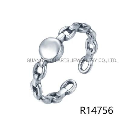 925 Sterling Silver Classic Round Design Index Finger Ring