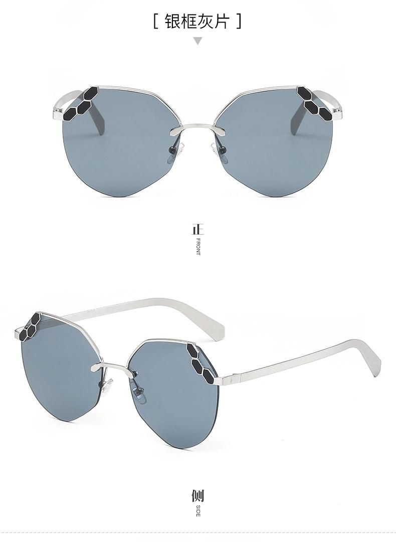 Retro Round Small Octagonal Metal Frame Ladies Sun Glasses Women Anti UV Polarized Trendy Sunglasses