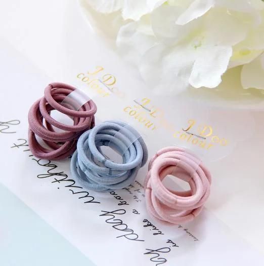 High Quality Fashion Hair Accessories 2.5cm Round Elastic Hair Loops Hair Bands for Children