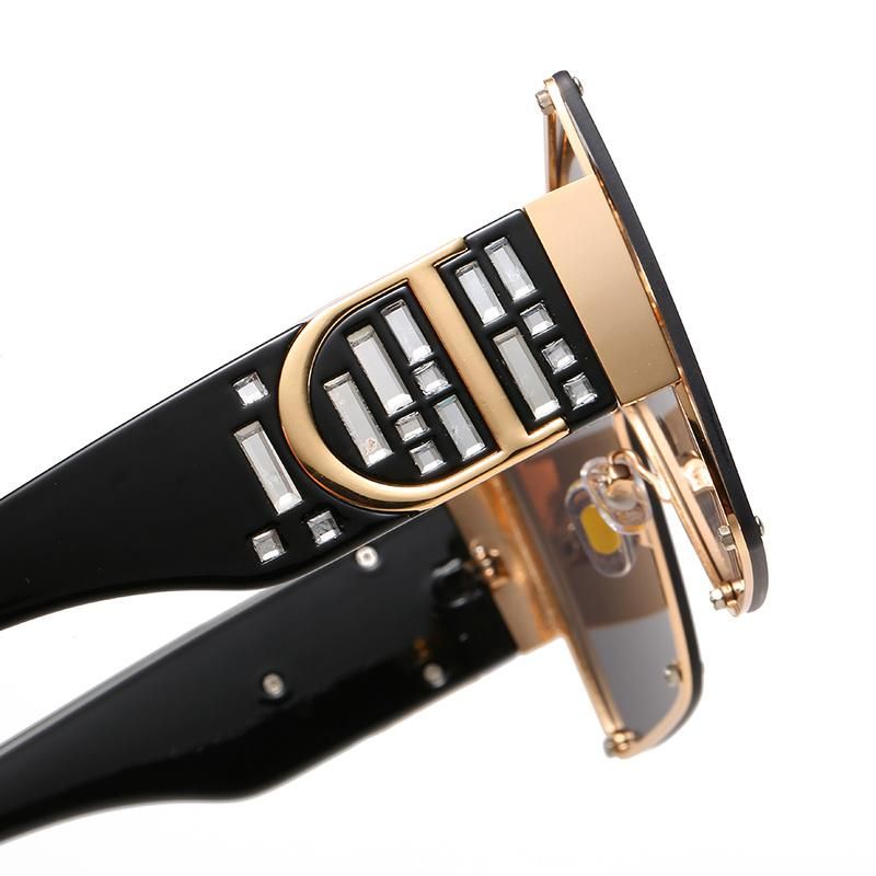 2020 No MOQ Oversize Metal Square Sunglasses