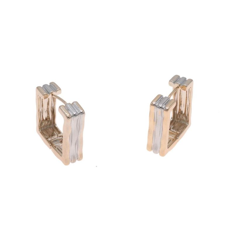 Tricolor Gold Plated Fashion Women′s Earrings