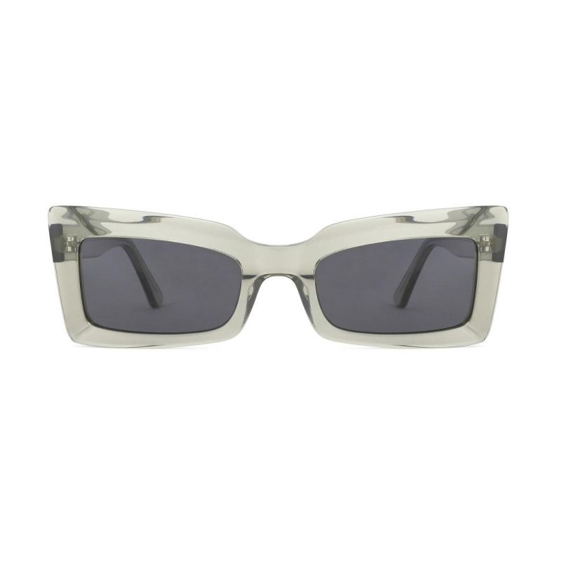 Us Style Rectangle Acetate Polarized Sunglass for Women Shade Sunglass