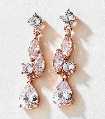 Bridal Wedding Elegant CZ Earring for Brides. Bridesmaid Earring