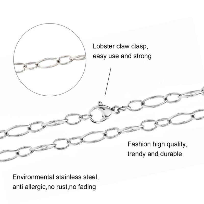 Wholesale Stainless Steel Fashion Jewelry Cable Chain Women Bracelet Anklet Gold Plated Jewellery Necklace