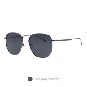 Metal Polarized Sunglasses, New Fashion Polygon Frame M9007-02