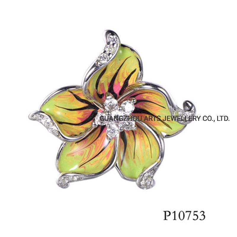 Special Gift 925 Sterling Silver Flamingo Enamel Fashion Pendant