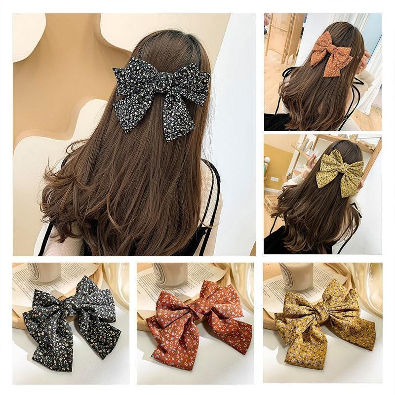 Big Bow South Korean Female Network Red with The Same Letter Flower Hair Ornaments Hair Clip Hairpin