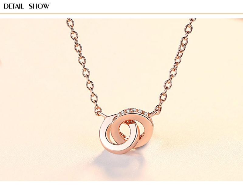 Hot Sale Clavicle Chain Necklace with Zircon in Buckle