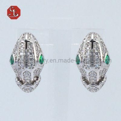 Snake Earrings High Quality 925 Sterling Silver Stud Earrings for Women Fashion Animal Jewelry