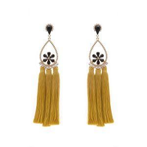 Custom Fashion Jewelry Vintage Bohemian Long Thread Tassel Statement Earrings