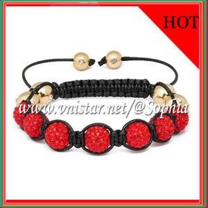 Red Crystal Stones Bead Wrap Bracelet