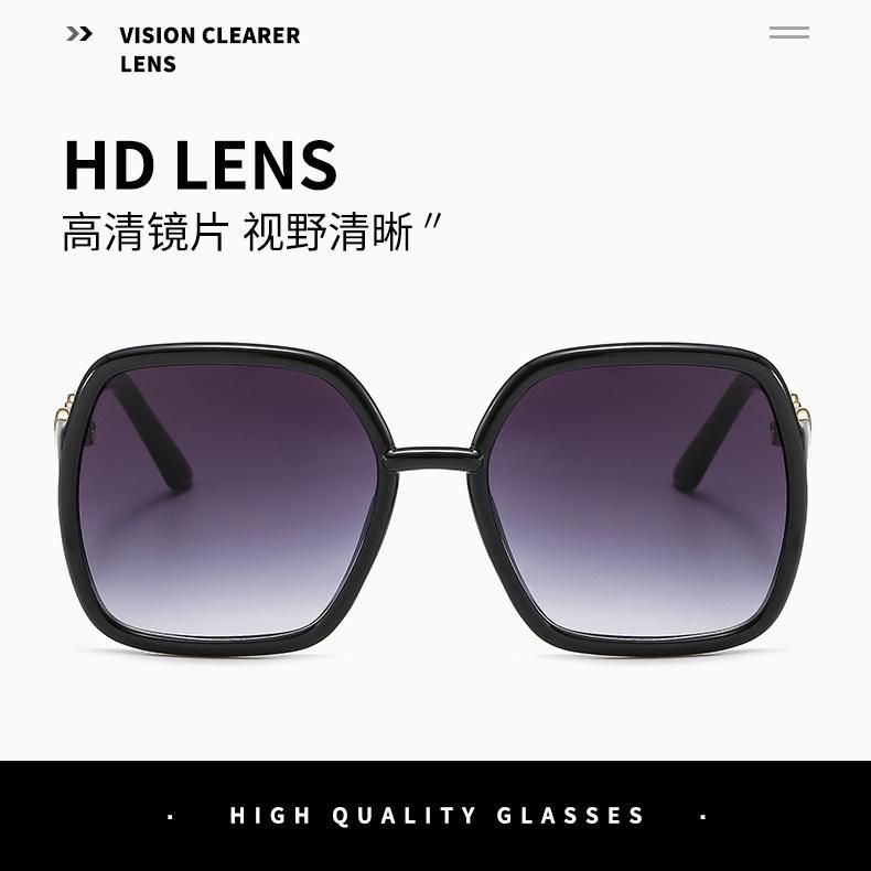 Big Square Frame Oversized Colorful Custom Fashion Trendy Women Men Sun Glasses Shades Sunglasses 2020 2021