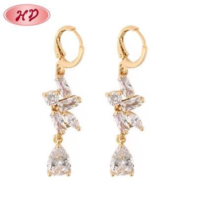 2020 Gold Plated Earring Jewelry Brass Drop Long Earrings for Women