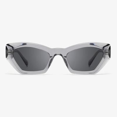 New Arriving Fashion Handmade Clear Square CE Certification Polarized UV400 Acetate Sunglasses for Men Women