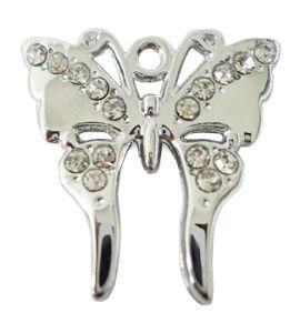 Butterfly Rhinestone New Design Silver Pendant (816-14)