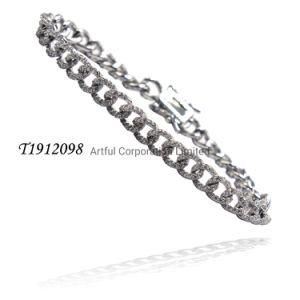 Fashion Jewelry New Style Silver Bracelet with Cubic Zircon