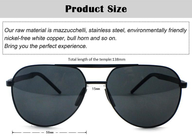 Premium Texture Double Beam Design Stock Polarized Men Sunglasses