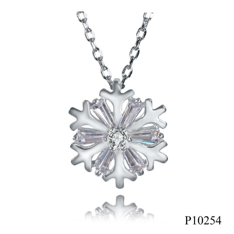 Hotsale Winter Jewelry 925 Sterling Silver Snowflake Pendant