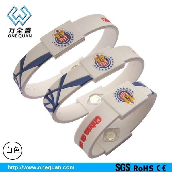 Direct China Factory Price Silicone Sports Bracelet Laser Engraved Adjustable Bangle
