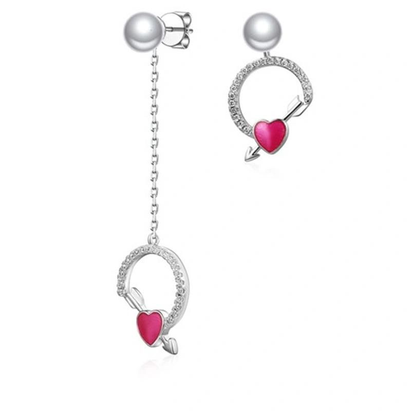 925 Silver Enamel Love Earring for Christmas Promotion Sales