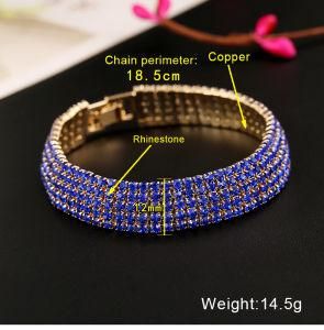Women Fashion Jewelry Fashion Bracelet for Women Diamond Bracelet Pure Color Full Diamonds Chain 10 Colors