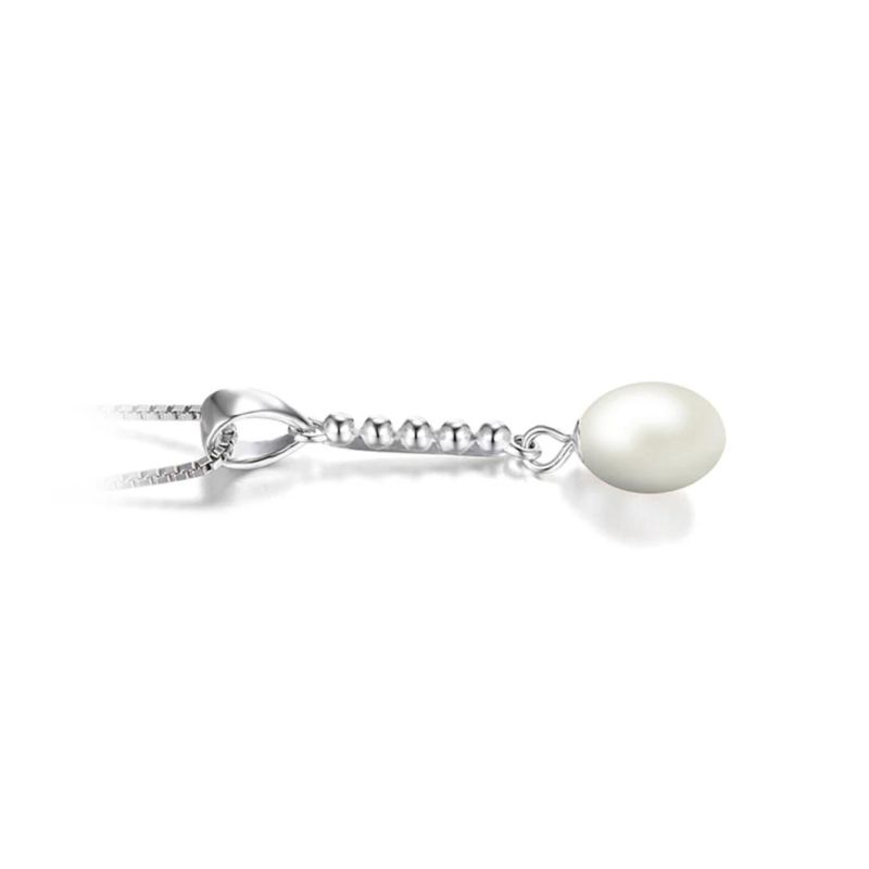 Fashion Jewelry White Freshwater Pearl Pendant Cultured for Women 925 Sterling Silver Jewelry