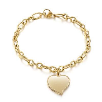 Manufacturer Custom Jewelry High Quality Tarnish Free Water Resistant Jewelry Luxury Gold Filled Bracelet Heart jewellery