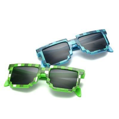 2021 New Mosaic Super Cute Rainbow Lattice Children&prime; S Sunglasses