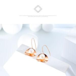 Pearl Gold-Plated Stainless Steel Earrings Drop