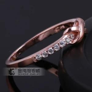 Hot Selling Rose Gold Plated Silver Korean Style Infinity Ring