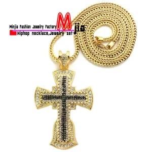 Iced out Pave Cross Pendant Hiphop Necklace (MP421)