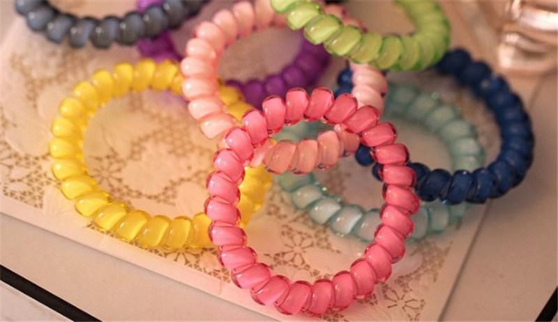 The New Jelly Texture Girl Lady High Quality Telephone Wire Hair Tie Hairband