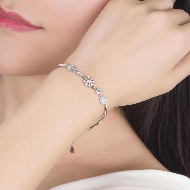 925 Sterling Silver Snowflake Bracelet