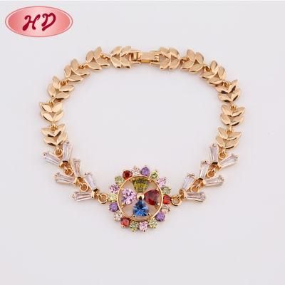 Fashion Jewelry 18K Gold Rhodium Bangle Bracelet for Lady